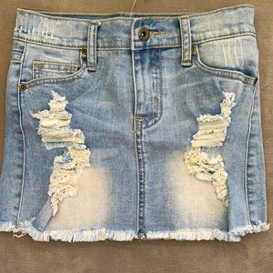 NWT girls denim skirt